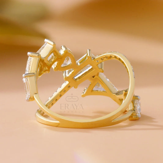 Artistic Cocktail Ring – Lab Diamond Ring - erayasparkle