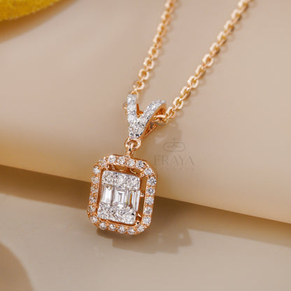 Gift-ready box with cluster diamond pendant - budget-friendly luxury jewelry gift for her
