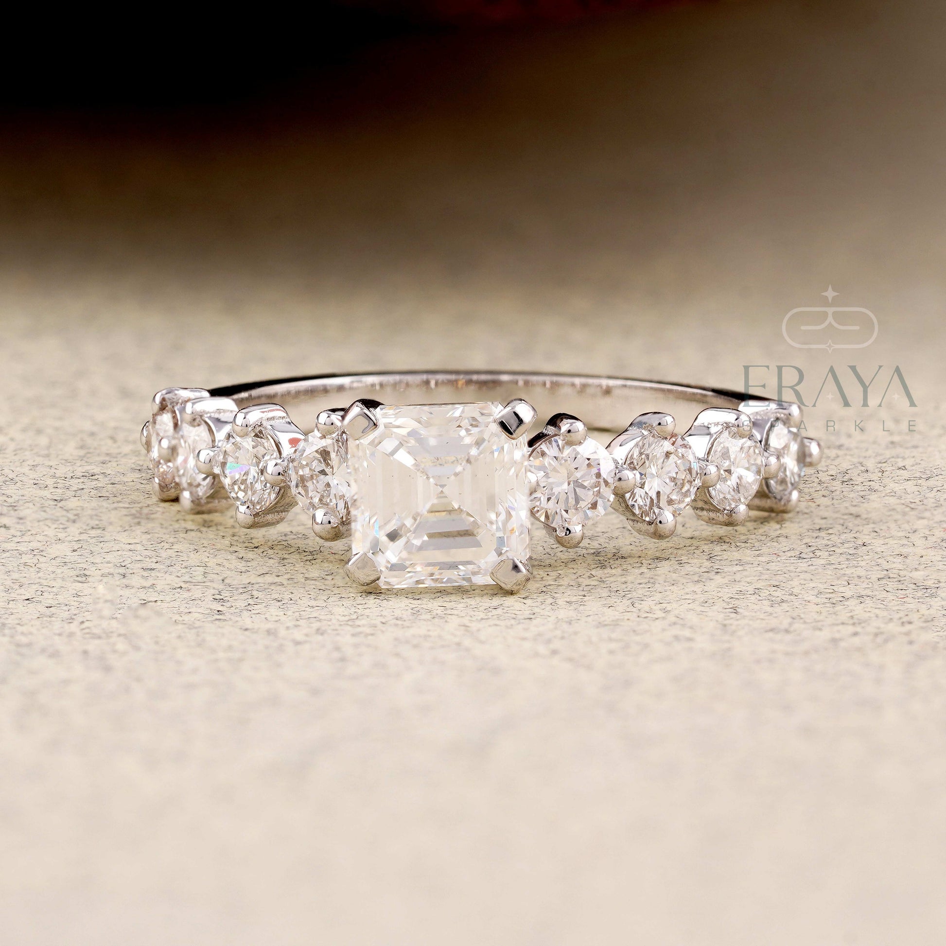 lab grown diamond  cocktail ring