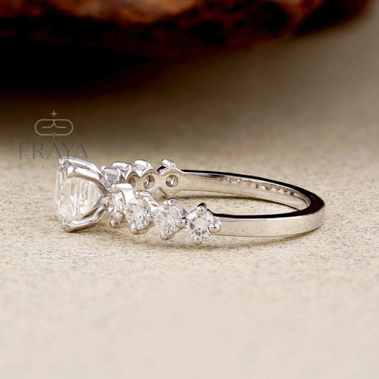 Asscher Cut Lab Diamond Ring – Minimalist Bridal Promise Ring - erayasparkle