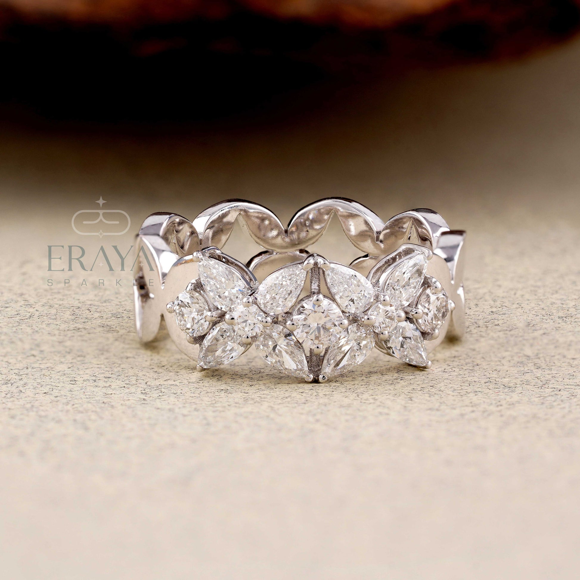 Pear Cut Lab Grown Diamond Ring