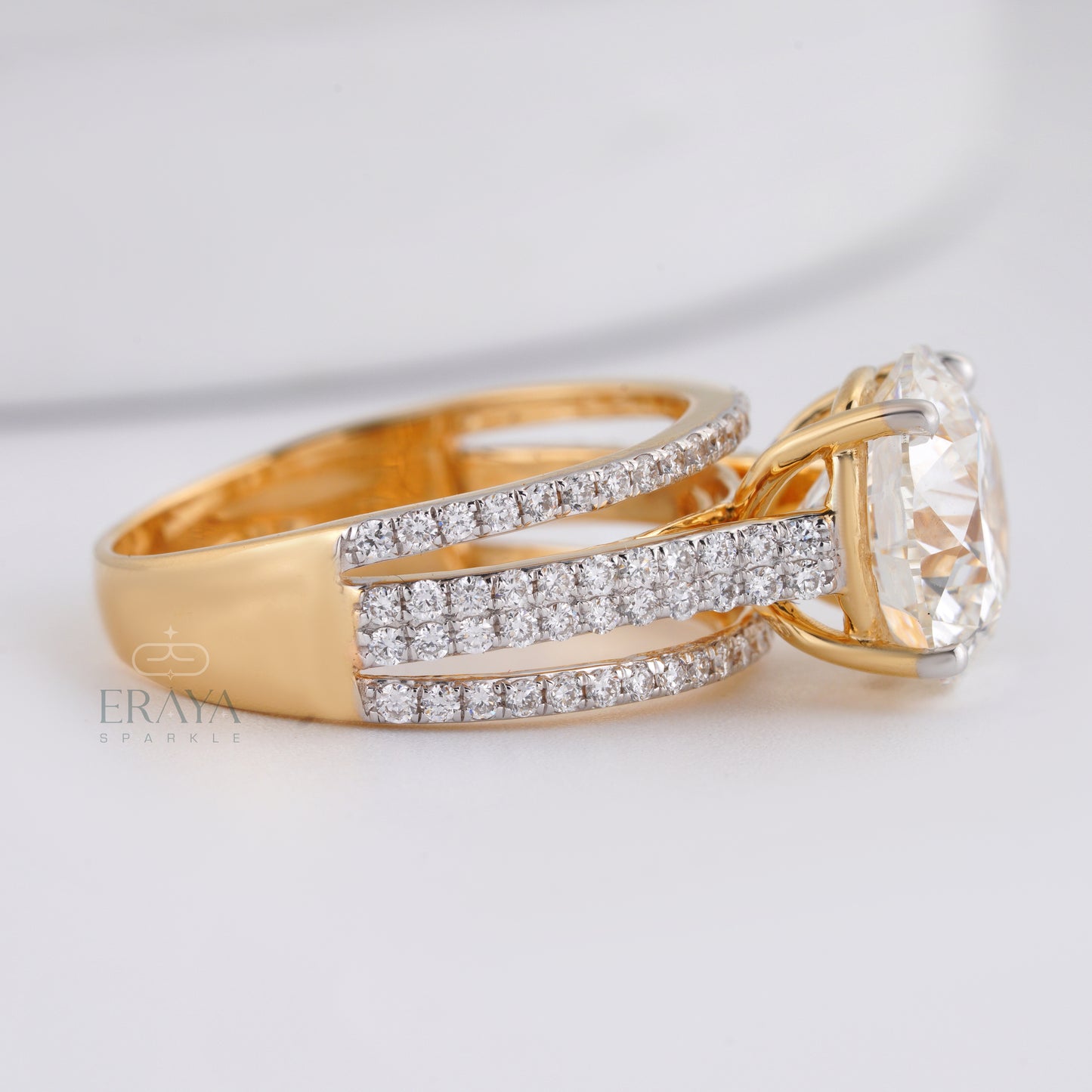 Ethical lab-grown diamond engagement ring for brides