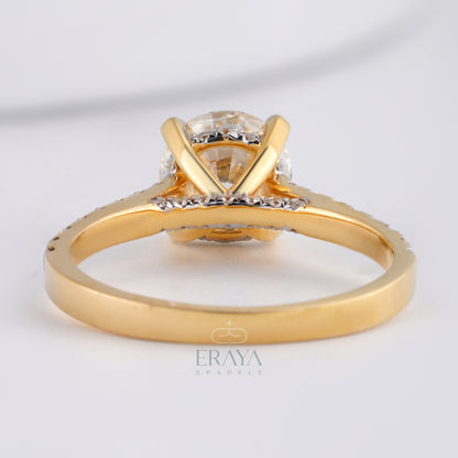 Handcrafted ethical diamond engagement ring for women