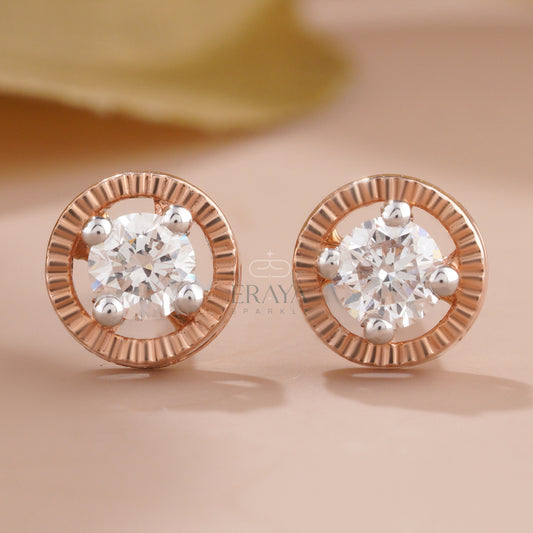 rose-gold-solitaire-diamond-studs-side-top-view