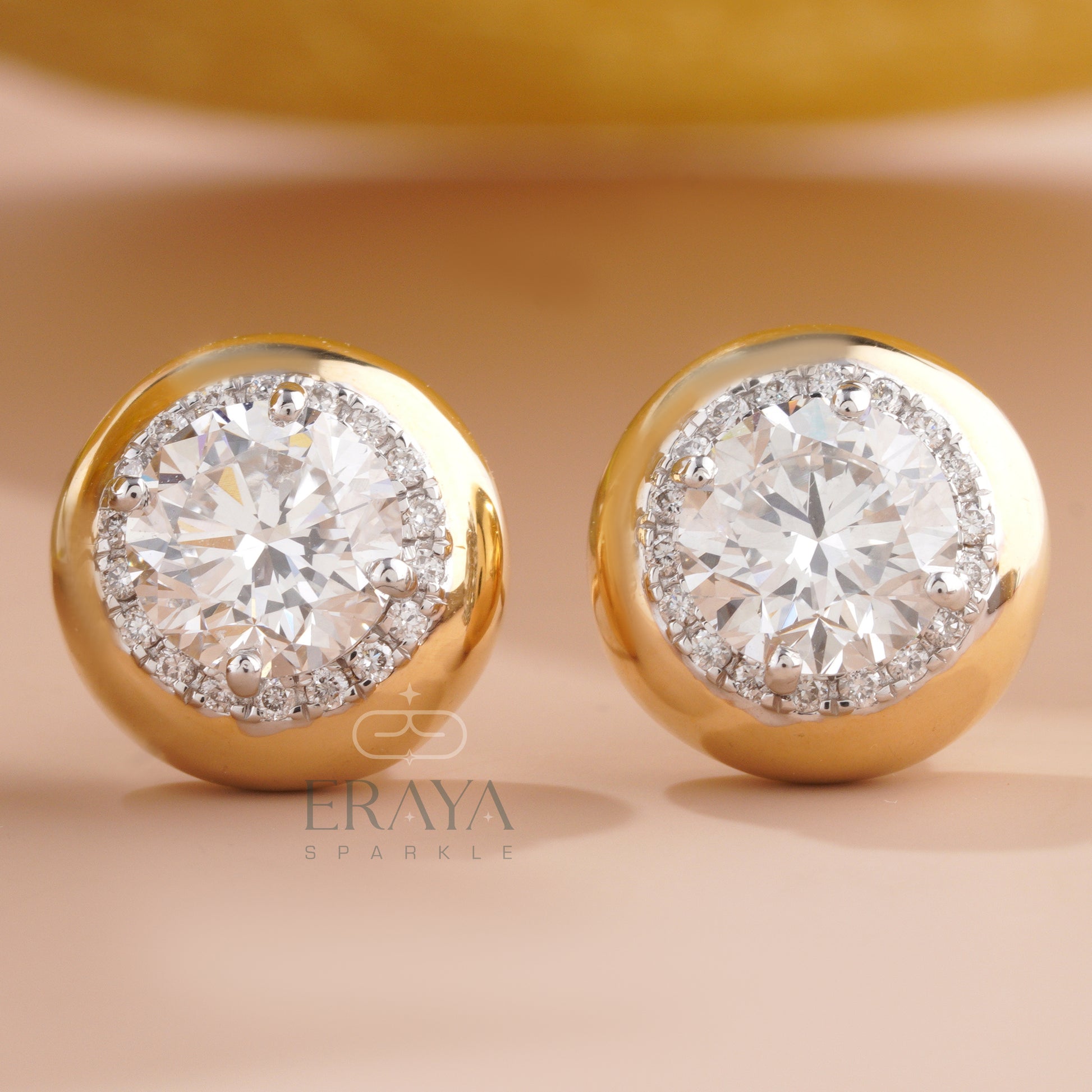 solitaire-diamond-stud-earrings-front-view