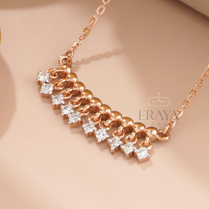 Gift-ready box with dangling diamond bar necklace – ethical fine jewelry gift