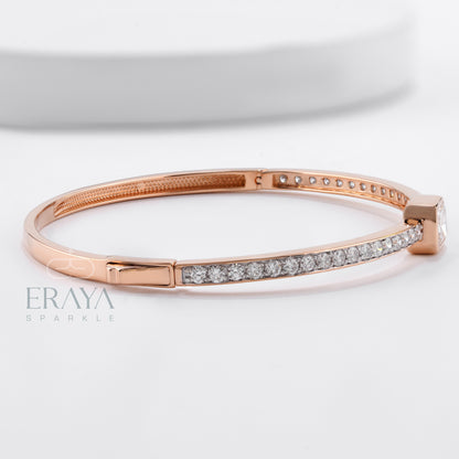 Lifestyle shot — woman wearing Eraya emerald diamond bracelet