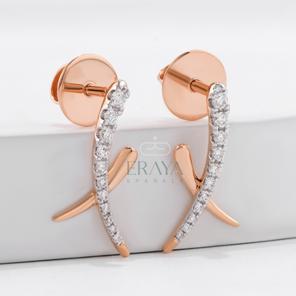 rose-gold-lab-grown-diamond-twist-earrings-front-view