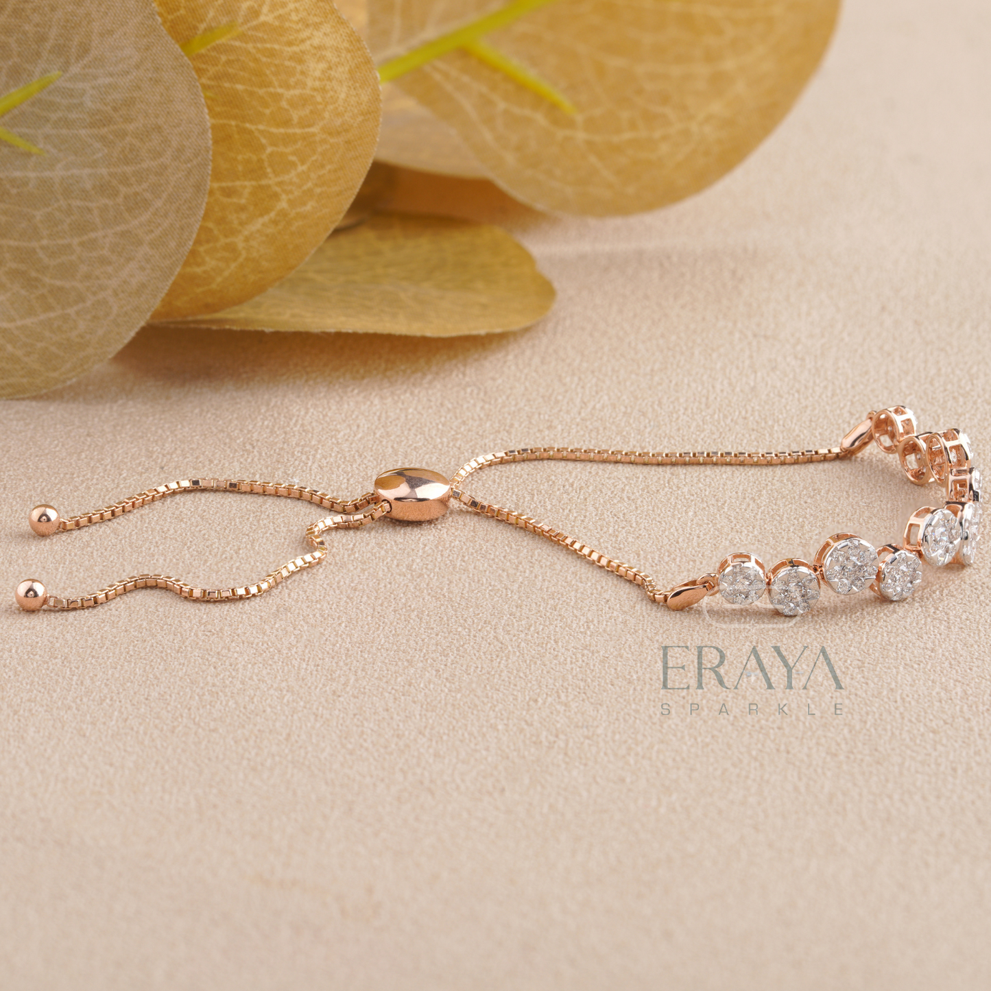 Certified diamond bracelet with lab grown diamonds by Eraya