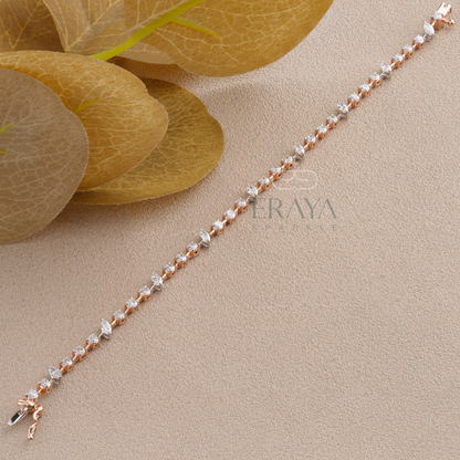 Eraya luxury artificial diamond bracelet in rose gold