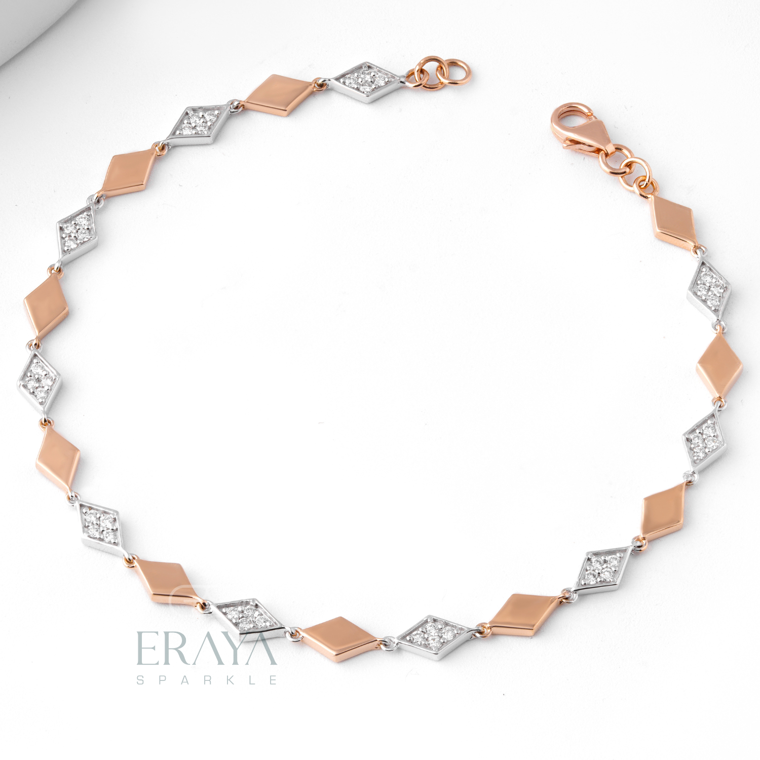Two-Tone Diamond Bracelet - Modern Elegance!!