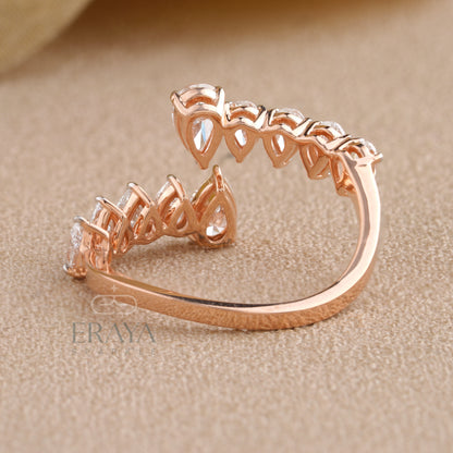 Back/underside view of ERAYA ring showing craftsmanship and gallery details