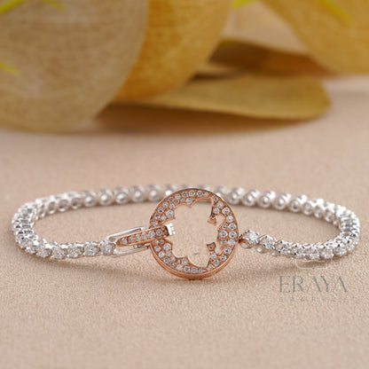 Rose gold butterfly lab-grown diamond bracelet by Eraya