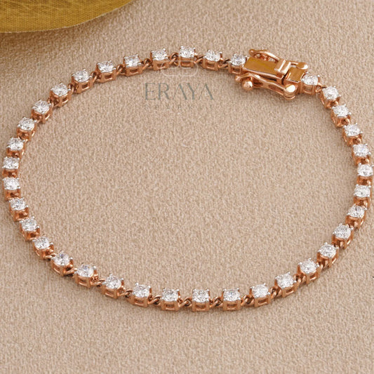 Luxury Eraya gift box with rose gold lab-grown diamond bracelet inside