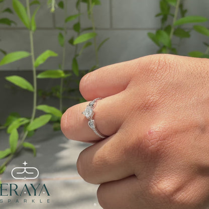 Princess Cut lab grown Diamond Ring – Lab Grown – Custom Engagement Ring – Dainty Gold Ring Gift