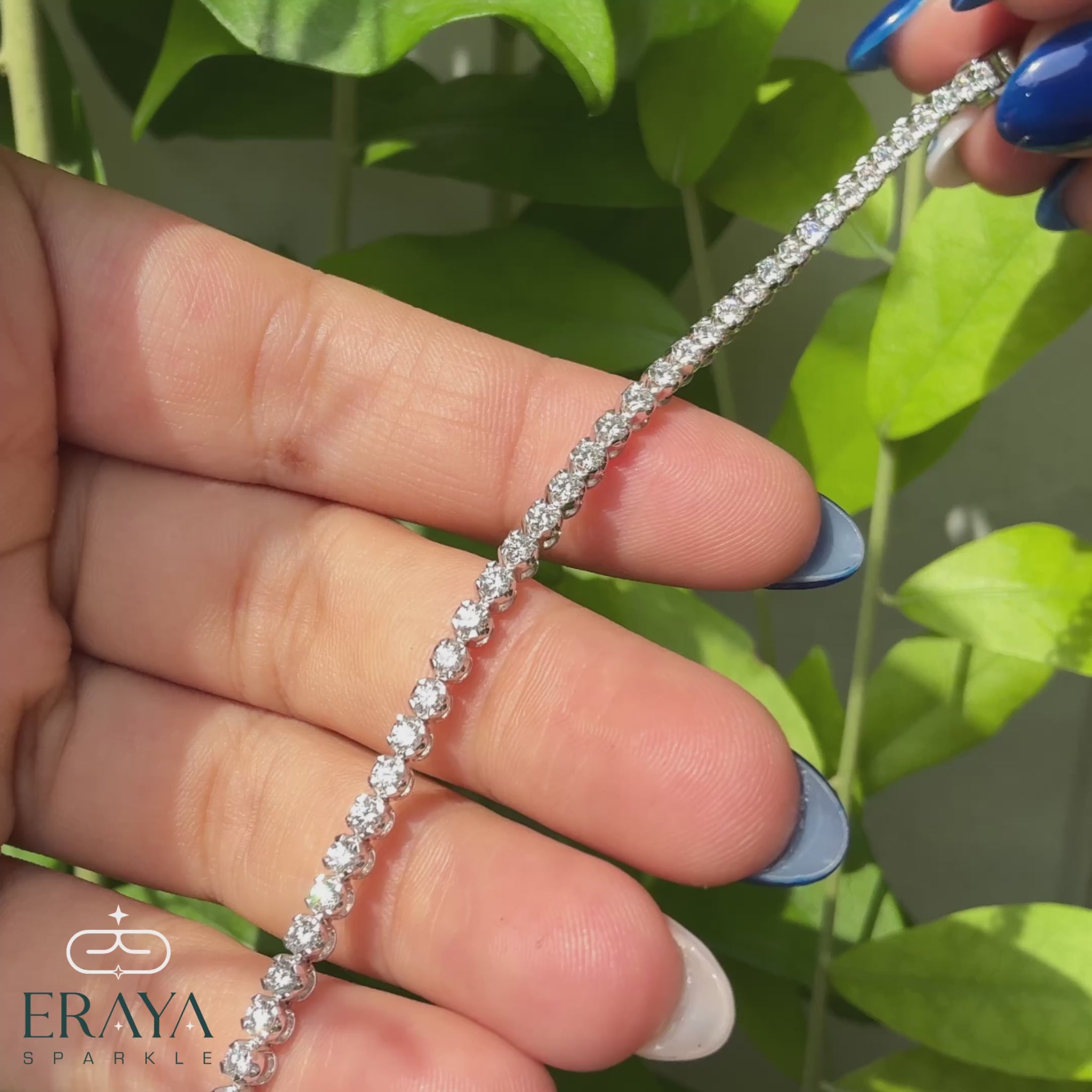 360° view of Eraya rose gold butterfly lab-grown diamond bracelet