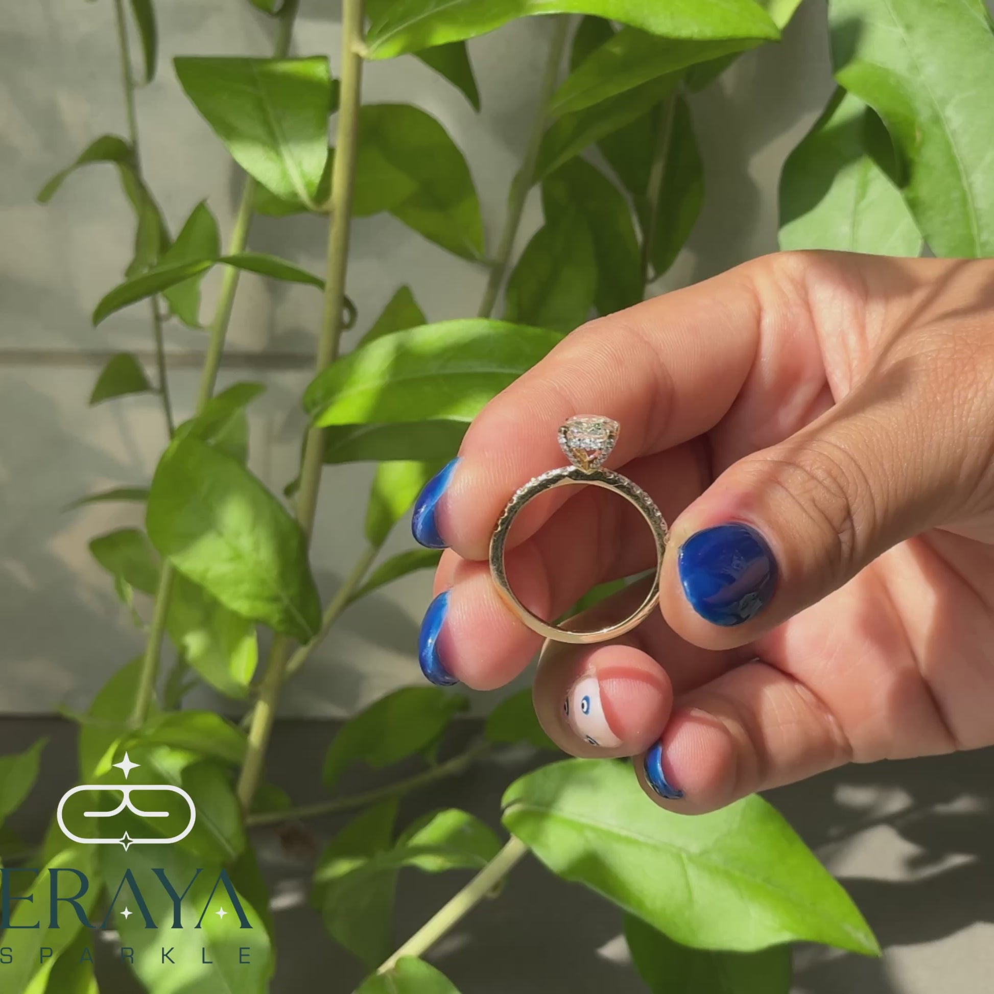 IGI certified radiant cut lab diamond ring