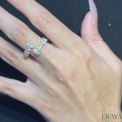 Video of ERAYA ring worn on finger showing scale, fit, and movement