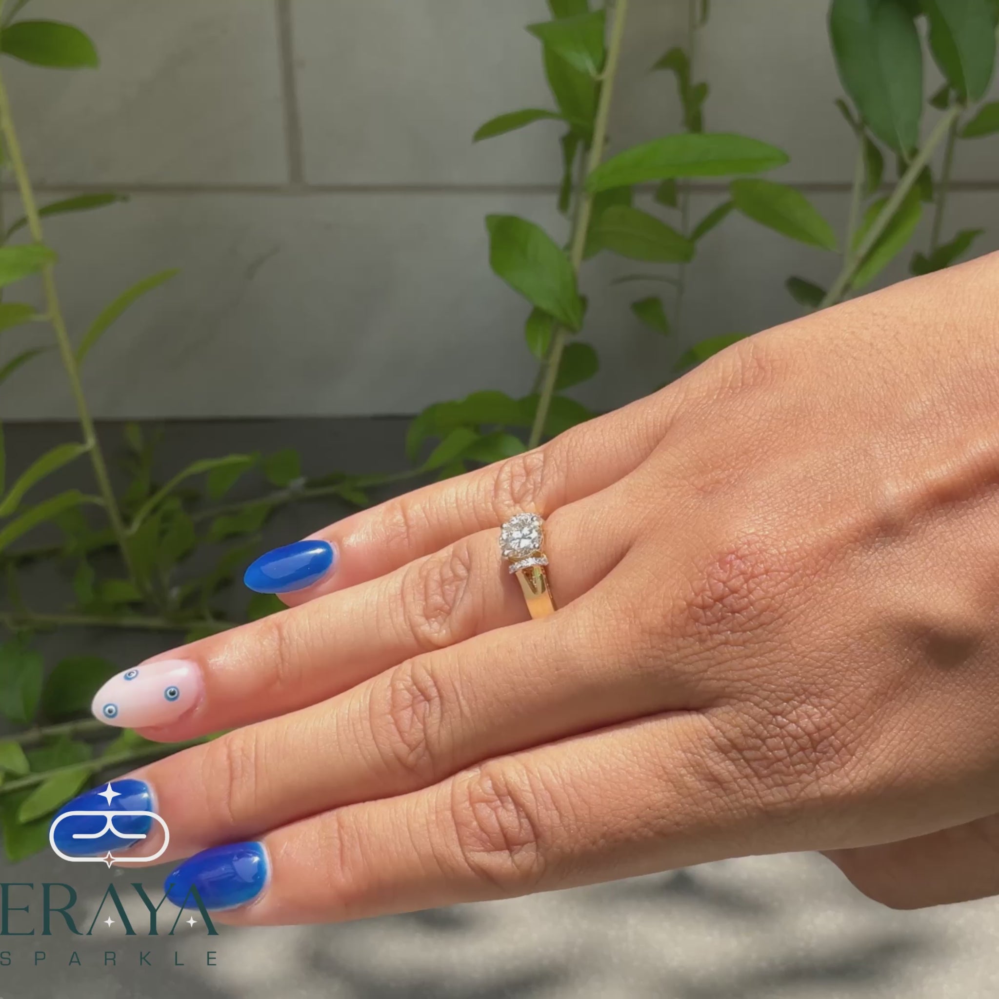 Dainty Gold Diamond Engagement Ring(Brand-Eraya)