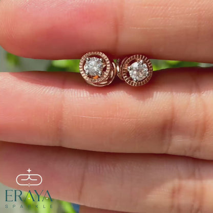 model-wearing-solitaire-lab-grown-diamond-studs