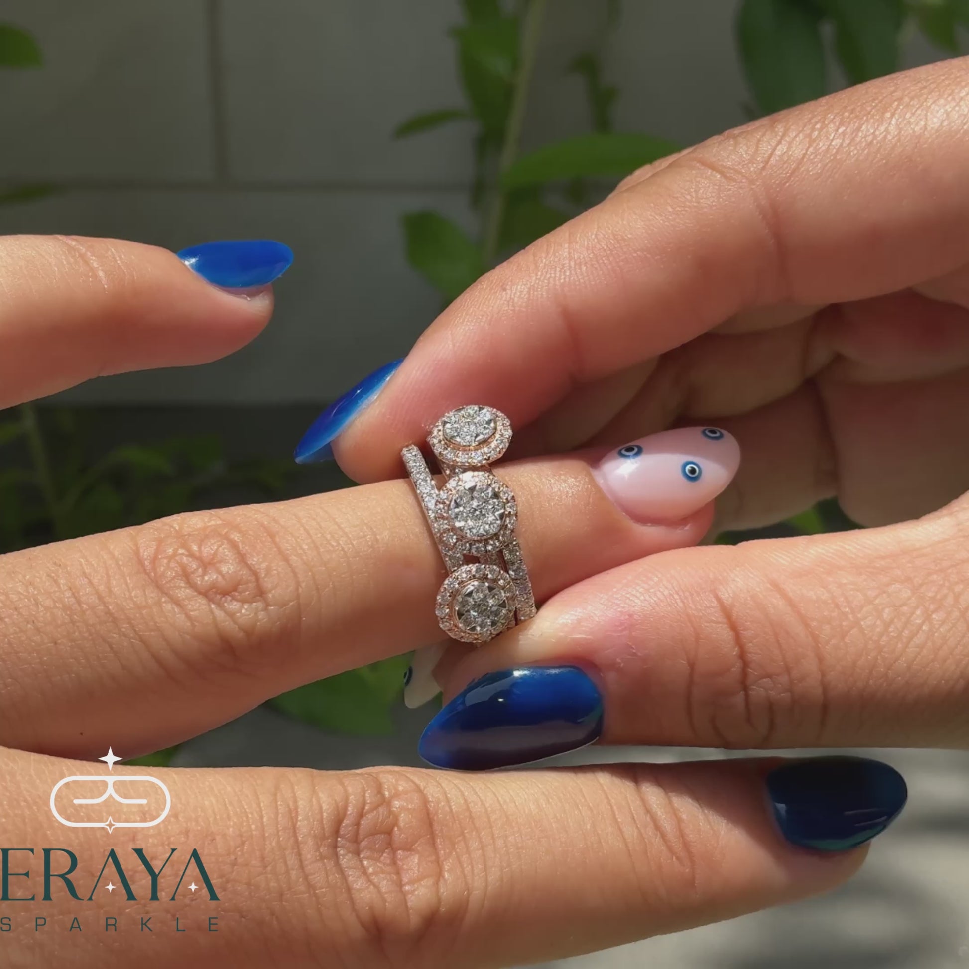 Rose Gold Stackable Lab Grown Diamond Trio